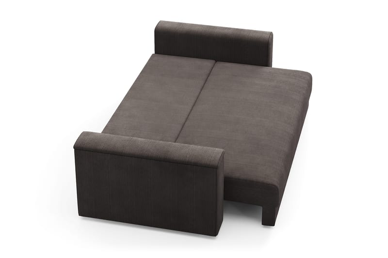 Bergen Extra djup Framåtbäddad 3-sits Bäddsoffa med Bäddmadrass i Polyesterskum Vändbar Sommar- & Vintersida och Tvättbar klädsel - Brun Manchester - Products - Möbler - Soffa - Bäddsoffa - 3 sits bäddsoffa