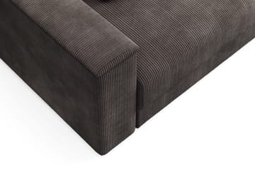 Bergen Extra djup Framåtbäddad 3-sits Bäddsoffa med Divan och Bäddmadrass i Polyesterskum och Tvättbar klädsel - Brun Manchester - Products - Möbler - Soffa - Bäddsoffa - Bäddsoffa divan
