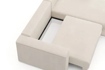 Bergen Extra djup Framåtbäddad 3-sits Bäddsoffa med Divan och Bäddmadrass i Polyesterskum och Tvättbar klädsel - Beige Manchester - Products - Möbler - Soffa - Bäddsoffa - Bäddsoffa divan