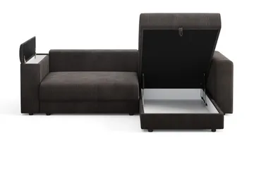 Bergen Extra Djup Framåtbäddad 3-sits Bäddsoffa med vändbar divan och förvaring i manchester - Brun - Products - Möbler - Soffa - Bäddsoffa - Bäddsoffa divan