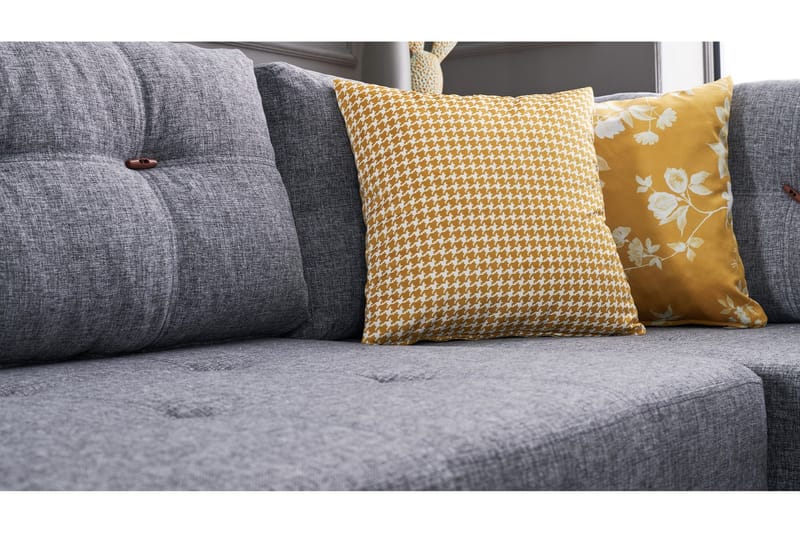 Brunei Hörnbäddsoffa Höger - Grå - Products - Möbler - Soffa - Bäddsoffa - Hörnbäddsoffa