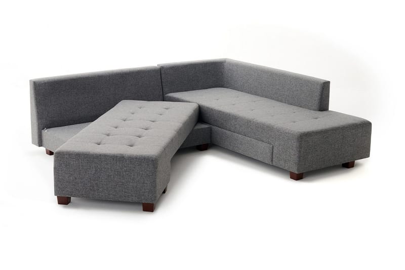Brunei Hörnbäddsoffa Höger - Grå - Products - Möbler - Soffa - B äddsoffa - Hörnbäddsoffa