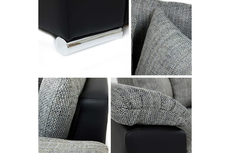 Camior Bäddsoffa med Divan 3-sits - Svart - Products - Möbler - Soffa - Bäddsoffa - Bäddsoffa divan