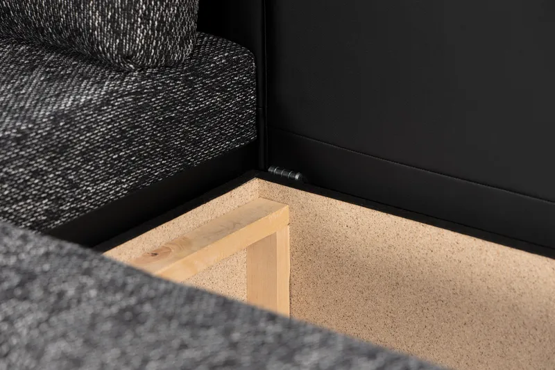 Cillo 2-sits Bäddsoffa - Svart/Grå - Products - Möbler - Soffa - Bäddsoffa - U bäddsoffa