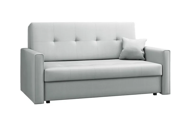 Denegal 2-sits liten bäddsoffa i Plysch, Grå