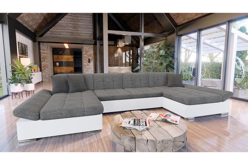 Dewitt 3-sits Bäddsoffa - Grå - Products - Möbler - Soffa - Bäddsoffa - U bäddsoffa