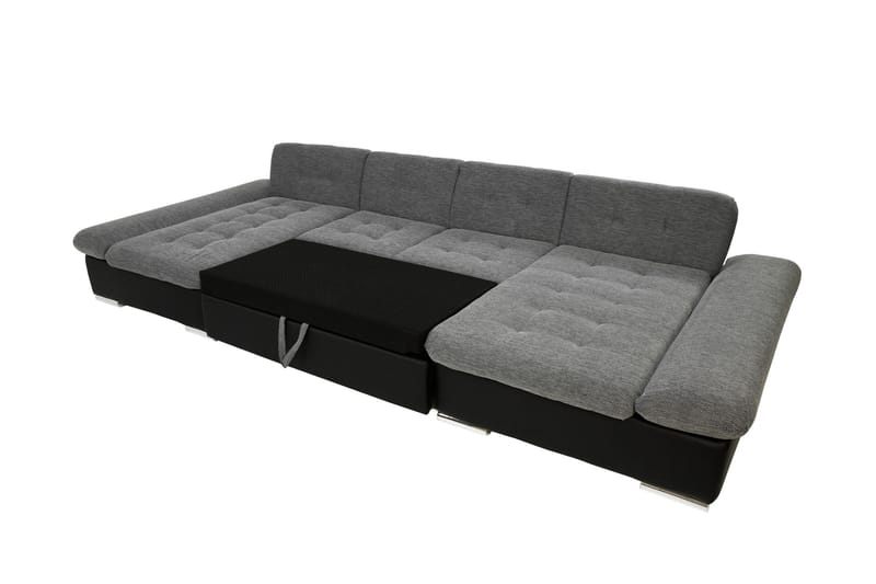 Dewitt Bäddsoffa Dubbeldivan 5-sits - Svart - Products - Möbler - Soffa - Bäddsoffa - U bäddsoffa
