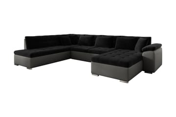 Dynir 4-sits Bäddsoffa - Svart/Grå - Products - Möbler - Soffa - Bäddsoffa - Bäddsoffa längsbäddad
