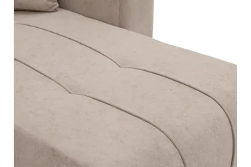 Flo Bäddsoffa Dubbeldivan 4-sits i Plysch - Beige - Products - Möbler - Soffa - Bäddsoffa - U bäddsoffa