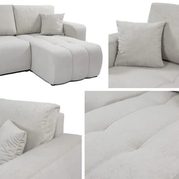 Flo Bäddsoffa med Divan 3-sits - Vit - Products - Möbler - Soffa - Bäddsoffa - Bäddsoffa divan