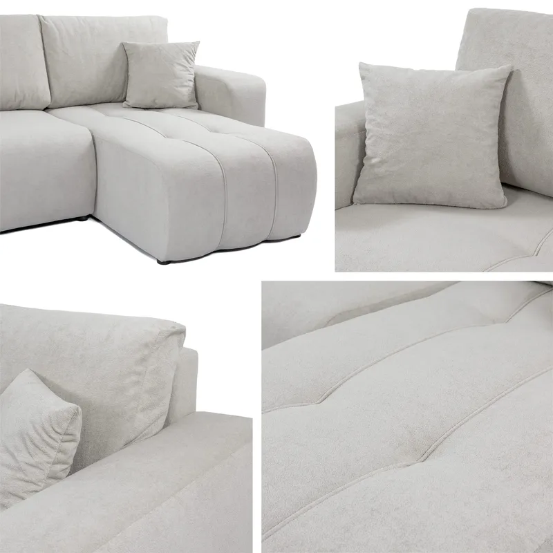 Flo Bäddsoffa med Divan 3-sits - Vit - Products - Möbler - Soffa - Bäddsoffa - Bäddsoffa divan