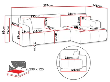 Flo Bäddsoffa med Divan 3-sits - Vit - Products - Möbler - Soffa - Bäddsoffa - Bäddsoffa divan