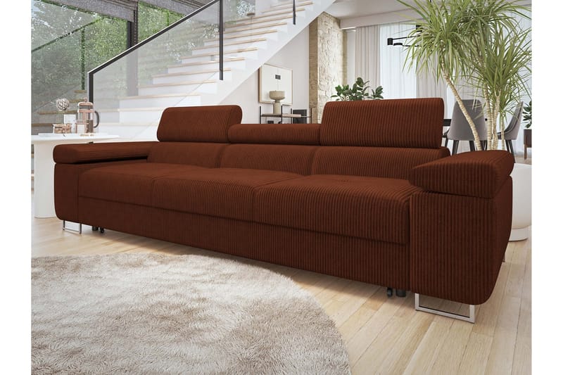 Gabina Bäddsoffa 3-sits i Manchester - Brun - Products - Möbler - Soffa - Bäddsoffa - 3 sits bäddsoffa