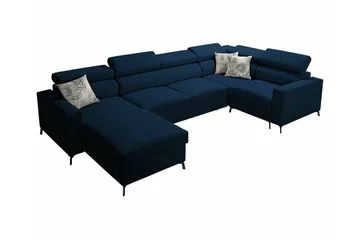 Galbally 5-sits Hörnbäddsoffa Dark blue - Products - Möbler - Soffa - Bäddsoffa - Hörnbäddsoffa