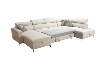 Galbally 5-sits Hörnbäddsoffa Dark brown - Products - Möbler - Soffa - Bäddsoffa - Hörnbäddsoffa