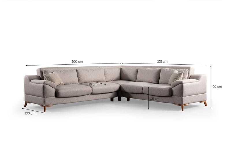 Lepinas 6-sits Hörnsoffa - Products - Möbler - Soffa - Bäddsoffa - Hörnbäddsoffa