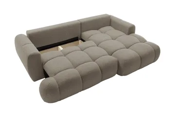 Handu Bäddsoffa med Divan 3-sits i Bouclé - Beige - Products - Möbler - Soffa - Bäddsoffa - Bäddsoffa divan