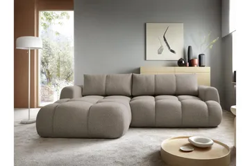 Handu Bäddsoffa med Divan 3-sits i Bouclé - Brun - Products - Möbler - Soffa - Bäddsoffa - Bäddsoffa divan