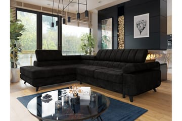 Kintore 3-sits Hörnbäddsoffa Black - Products - Möbler - Soffa - Bäddsoffa - Hörnbäddsoffa