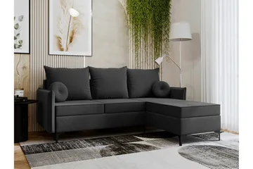 Knocklong 3-sits Hörnbäddsoffa - Mörkgrå - Products - Möbler - Soffa - Bäddsoffa - Hörnbäddsoffa