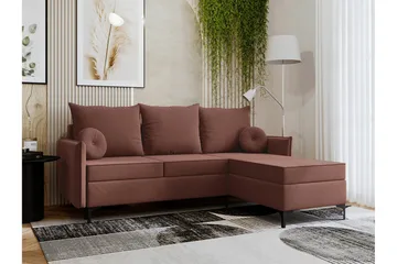 Knocklong 3-sits Hörnbäddsoffa - Rosa - Products - Möbler - Soffa - Bäddsoffa - Hörnbäddsoffa