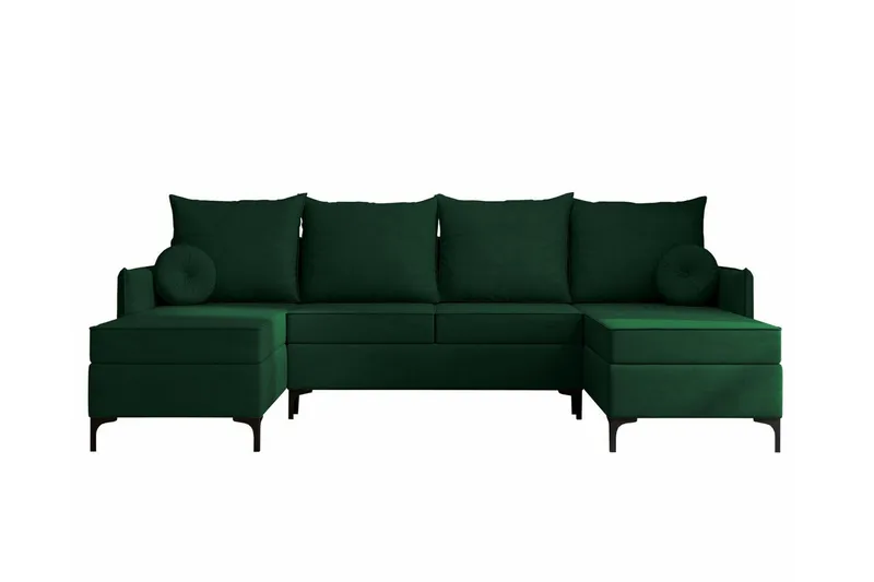 Knocklong 4-sits Hörnbäddsoffa, Grön