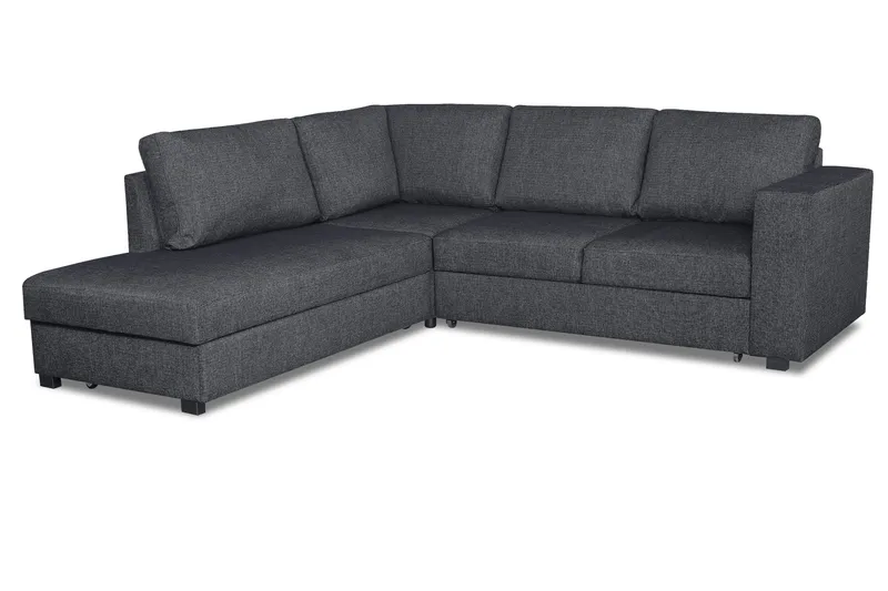 Leo Bäddsoffa 3-sits med Schäslong Vänster - Mörkgrå - Products - Möbler - Soffa - Bäddsoffa - Bäddsoffa divan