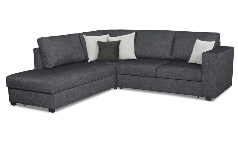 Leo Bäddsoffa 3-sits med Schäslong Vänster - Mörkgrå - Products - Möbler - Soffa - Bäddsoffa - Bäddsoffa divan