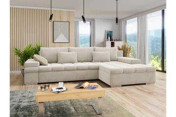 Naoma Bäddsoffa med Divan 4-sits - Beige - Products - Möbler - Soffa - Bäddsoffa - Bäddsoffa divan