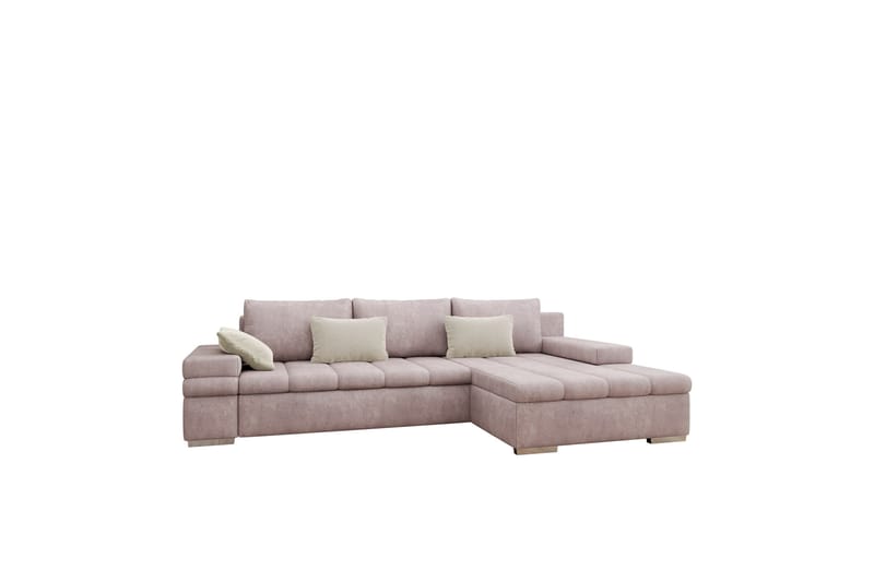 Naoma Bäddsoffa med Divan 4-sits, Rosa