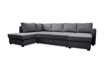 Paris U-Bäddsoffa Vänster - Mörkgrå - Products - Möbler - Soffa - Bäddsoffa - Bäddsoffa divan