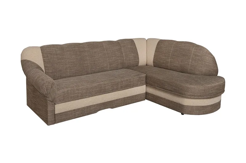 Sandra Hörnbäddsoffa - Brun - Products - Möbler - Soffa - Bäddsoffa - Hörnbäddsoffa