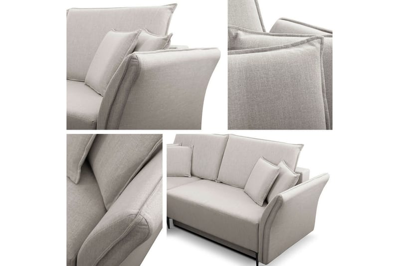 Staffin 3-sits Hörnbäddsoffa Light grey/Dark grey - Products - Möbler - Soffa - Bäddsoffa - Bäddsoffa divan