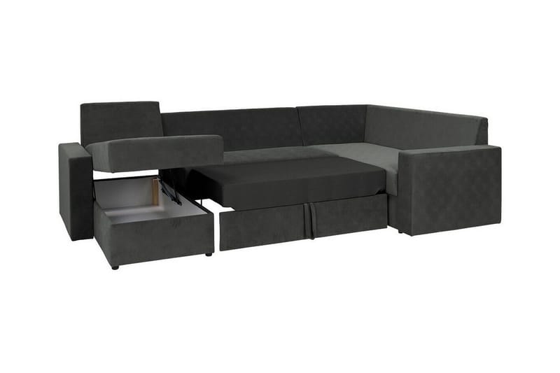 Staffin 4-sits Hörnbäddsoffa Dark grey/Light grey - Products - Möbler - Soffa - Bäddsoffa - Hörnbäddsoffa