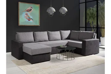 Staffin 4-sits Hörnbäddsoffa Dark grey/Light grey - Products - Möbler - Soffa - Bäddsoffa - Hörnbäddsoffa