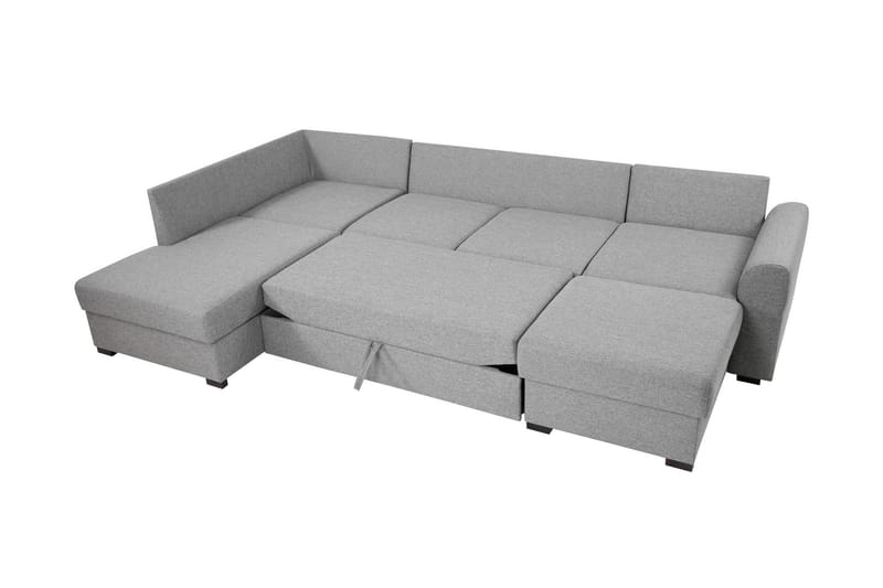 Taberk Bäddsoffa med Divan och Schäslong 4-sits i Bouclé - Rosa - Products - Möbler - Soffa - Bäddsoffa - Bäddsoffa divan
