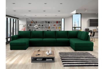 Taberk Bäddsoffa med Divan och Schäslong 5-sits - Grön - Products - Möbler - Soffa - Bäddsoffa - B äddsoffa divan