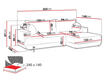 Uppland Bäddsoffa med Divan 3-sits - Vit - Products - Möbler - Soffa - Bäddsoffa - Bäddsoffa divan