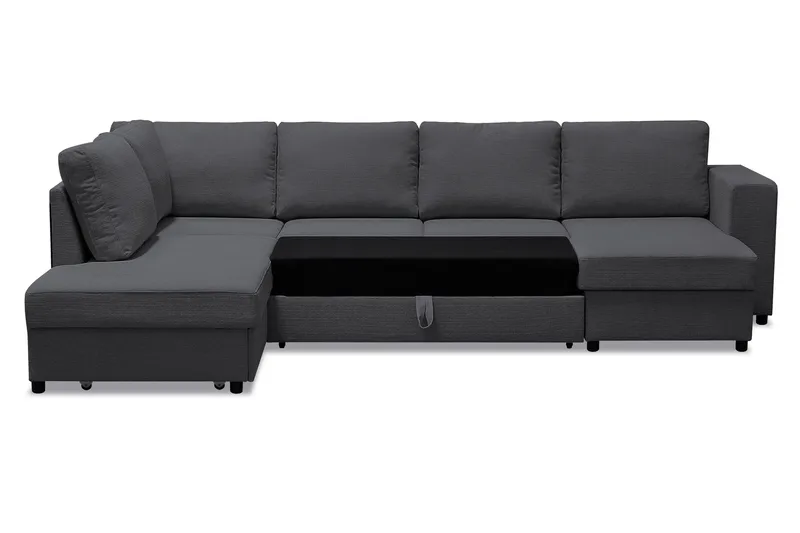 Verona U-bäddsoffa med Divan Höger - Mörkgrå - Products - Möbler - Soffa - Bäddsoffa - Bäddsoffa divan
