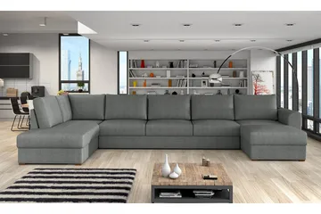 Wilma 6-sits Bäddsoffa - Grå - Products - Möbler - Soffa - Bäddsoffa - Bäddsoffa divan