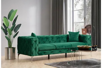 Beachport Soffa 3-sits - Grön - Products - Möbler - Soffa - 3 sits soffa