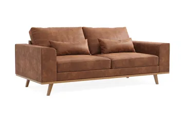 Copenhagen 2-sits Soffa i Konstläder - Brun - Products - Möbler - Soffa - 2 sits soffa