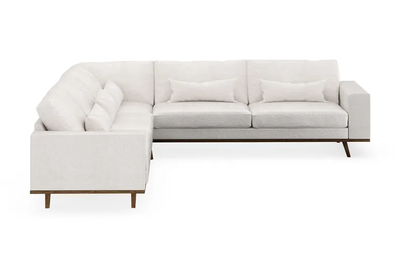 Copenhagen 6-sits L-formad Hörnsoffa i Bouclé - Vit - Products - Möbler - Soffa - Hörnsoffa