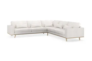 Copenhagen 6-sits L-formad Hörnsoffa i Bouclé - Vit - Products - Möbler - Soffa - Hörnsoffa
