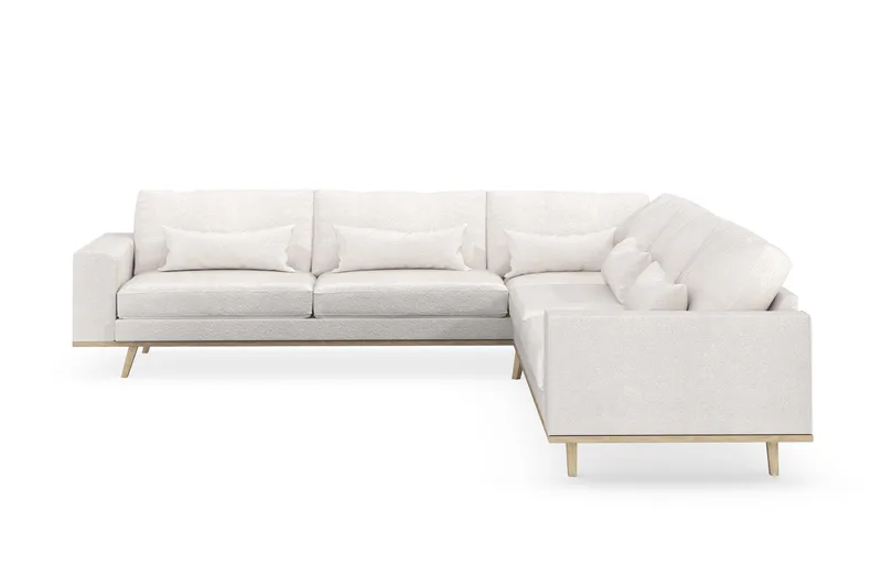 Copenhagen 6-sits L-formad Hörnsoffa i Bouclé - Vit - Products - Möbler - Soffa - Hörnsoffa