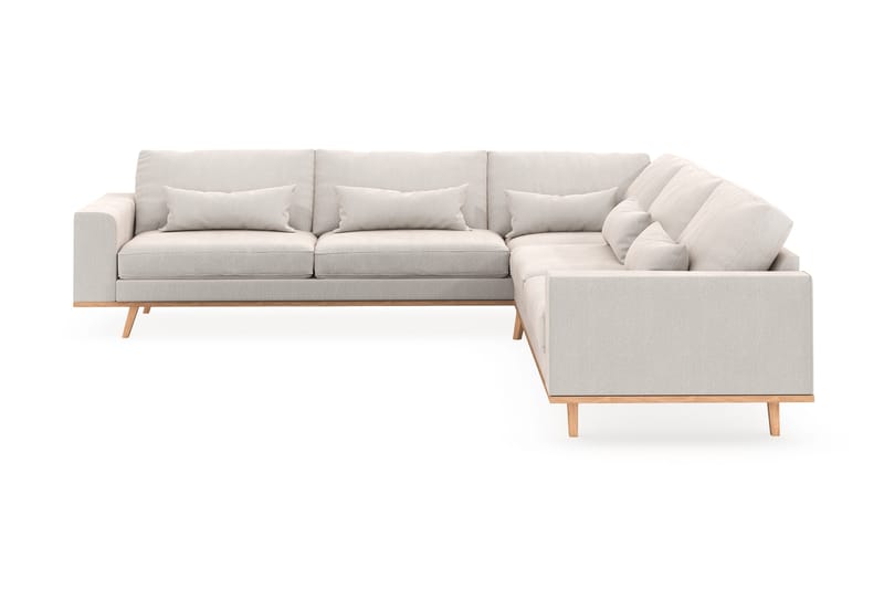 Copenhagen 6-sits L-formad Hörnsoffa i Sammet - Krämvit - Products - Möbler - Soffa - Sammetssoffa