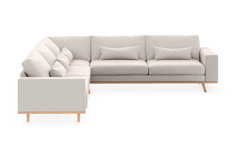 Copenhagen 6-sits L-formad Hörnsoffa i Sammet - Krämvit - Products - Möbler - Soffa - Sammetssoffa