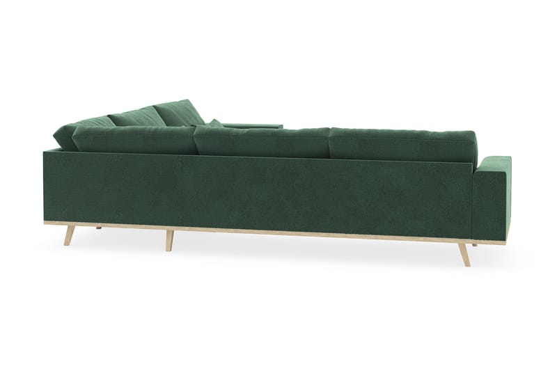 Copenhagen 6-sits L-formad Hörnsoffa i Sammet - Mörkgrön - Products - Möbler - Soffa - Sammetssoffa