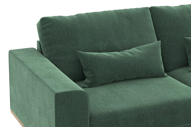 Copenhagen 6-sits L-formad Hörnsoffa i Sammet - Mörkgrön - Products - Möbler - Soffa - Sammetssoffa