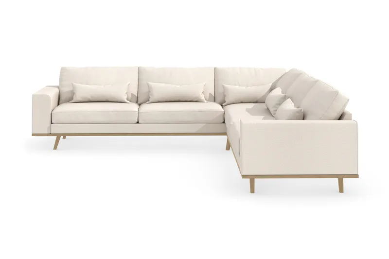 Copenhagen 6-sits L-formad Hörnsoffa i Tyg, Beige